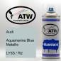 Preview: Audi, Aquamarine Blue Metallic, LY5S / R2: 400ml Sprühdose, von ATW Autoteile West.